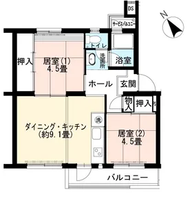 UR白鷺【5階】の間取り