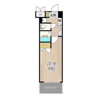 CITY SPIRE北梅田【7階】の間取り