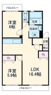 エクセルコート【2階】の間取り