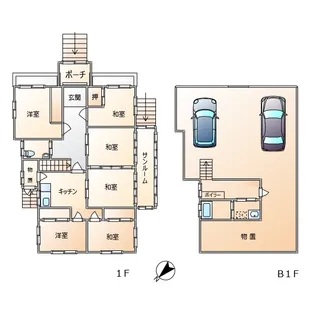 山形県西置賜郡小国町大字北【一戸建】の間取り
