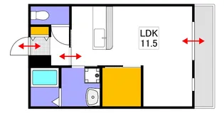 ウエスト・グランディール【2階】の間取り