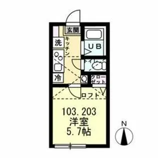 Beach Lagoon杉田【1階】の間取り