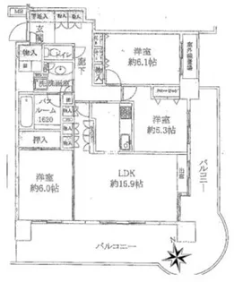 クリオ淵野辺 七番館【7階】の間取り