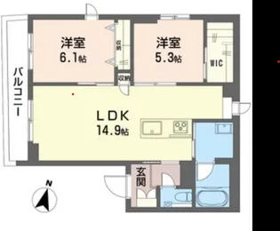 プルニエ フェリーチェ【1階】の間取り