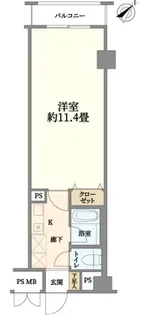 ビクセル伊勢佐木町【4階】の間取り
