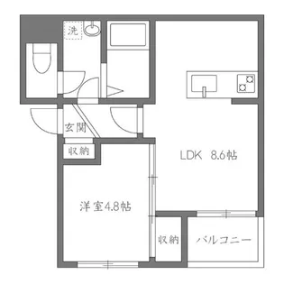 東京都新宿区揚場町【マンション】の間取り