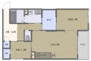 岡山県岡山市中区長岡【アパート】の間取り