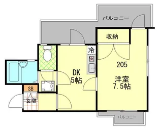 東京都板橋区赤塚6【マンション】の間取り
