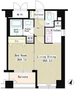 東京都港区白金6【マンション】の間取り