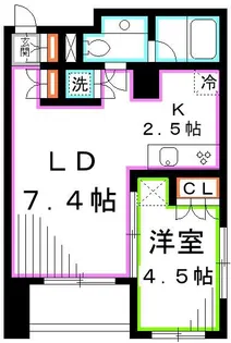 グローリオ三鷹【12階】の間取り