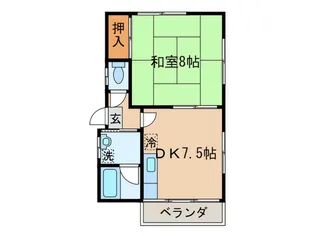 コスモハイツ【1階】の間取り