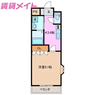 ウエルハウス【1階】の間取り