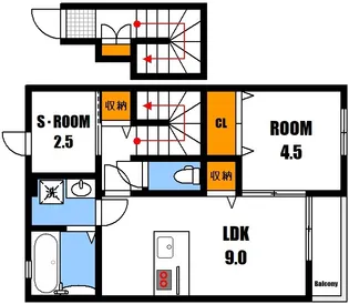 ソリエ長束【2階】の間取り
