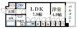 ライフメント平和大通り【4階】の間取り