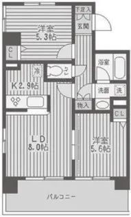 レジディア両国【6階】の間取り