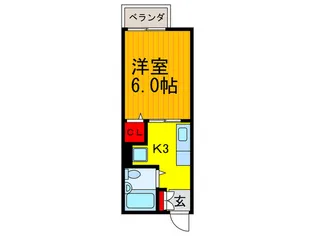 グロースハイツ瓢箪山III【2階】の間取り