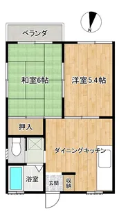 コーポ酒井B【2階】の間取り