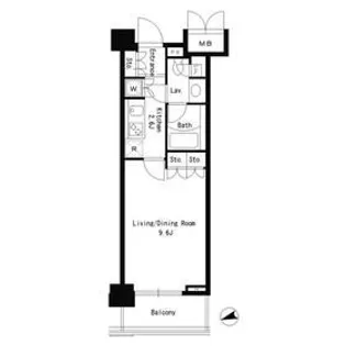 パークアクシス文京ステージ【6階】の間取り