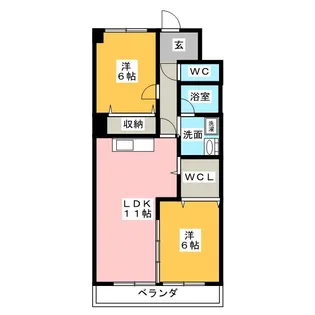 エスポアール井口【4階】の間取り