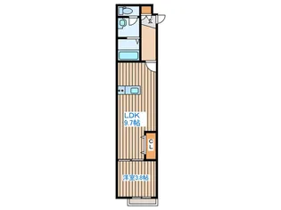 QUARTER富沢【1階】の間取り