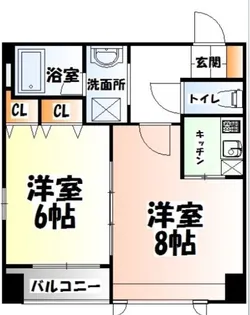 グランビュー晩翠通【8階】の間取り