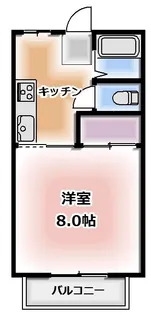 天谷アパート【2階】の間取り