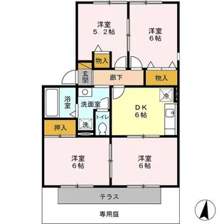 メゾンクレール A【1階】の間取り