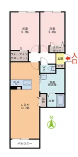 ベルチュ【1階】の間取り