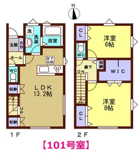 ソレアード泉【1階】の間取り