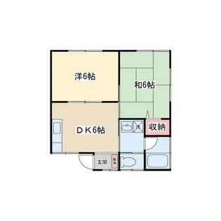 ブルーハイツサトウ【1階】の間取り