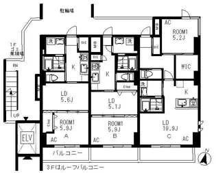 コスモ和光12【3階】の間取り
