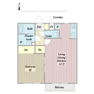 メゾンドシャルマン【2階】の間取り