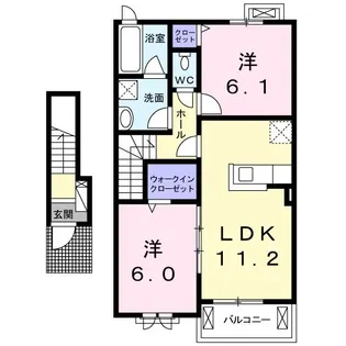 ラルカンシエル【2階】の間取り