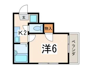 丘の上ハイツ【2階】の間取り
