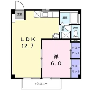 ニューシティうちやま【2階】の間取り