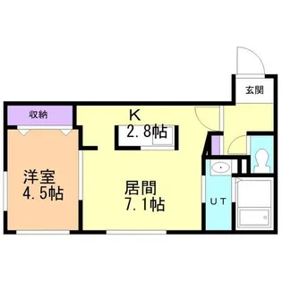 ウイングバード本通【4階】の間取り