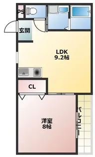 トラスティ本町【1階】の間取り
