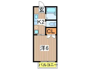 ハウス ウステリアF棟【1階】の間取り