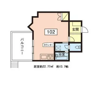 マンションベルベル【1階】の間取り