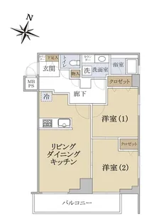 泉シャトー【4階】の間取り