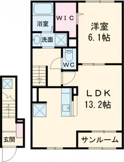 リバーサイド鎗田【2階】の間取り