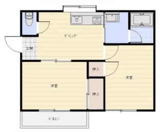 サニーコーポ末広B棟【1階】の間取り
