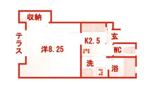 ルレーヴキティ【1階】の間取り