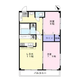 シティパレス【3階】の間取り