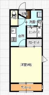 ヴォーグハマナス【1階】の間取り