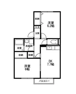心の参番館【2階】の間取り