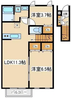 カーサフレスコ【2階】の間取り