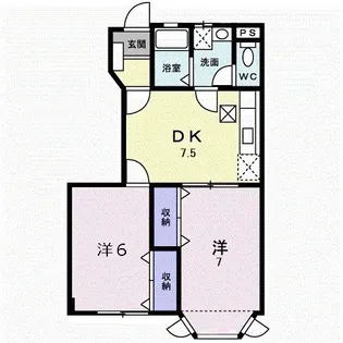 モント・ディダンスIIB【1階】の間取り