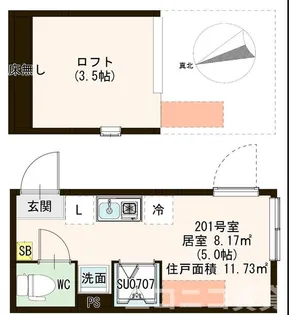 レオトピア北千住【1階】の間取り