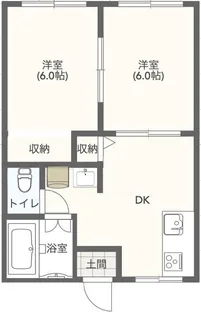 そよ風と新緑のファミールハイツ【1階】の間取り